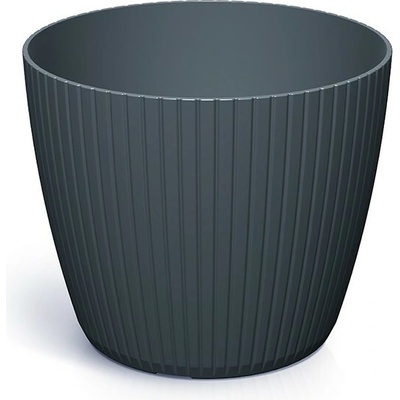 Prosperplast Kvetináč LAMIE antracit, 19,8 cm