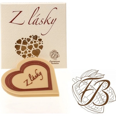ČOKOLÁDOVNA TROUBELICE ČOKOLÁDOVÉ SRDÍČKO Z LÁSKY 40% BÍLÁ 18 g