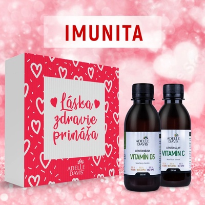 Adelle Davis Láska Zdravie Prináša balíček IMUNITA Lipozomálny Vitamín D3 200 ml + Lipozomálny Vitamín C 200 ml