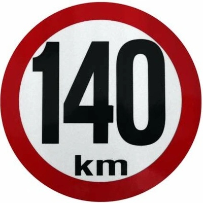 Samolepka omezení rychlosti 140 km/hod z retroreflexní fólie D=150mm