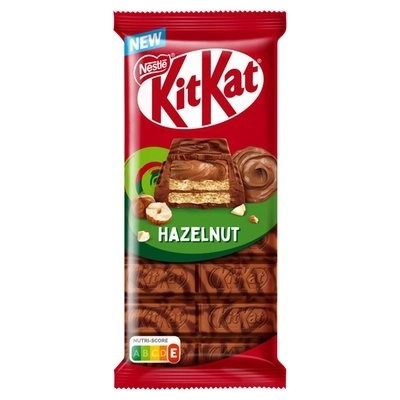KitKat tabuľka Hazelnut s mliečnou a horkou čokoládou, s oblátkou a lieskovoorieškovou náplňou 99 g