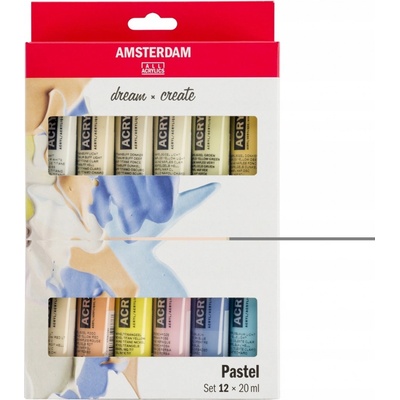 Sada akrylů Amsterdam Pastelové odstíny 12x20ml