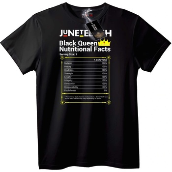 NOONEBRAND Тениска Juneteenth Black Queen Nutrition - S, Black