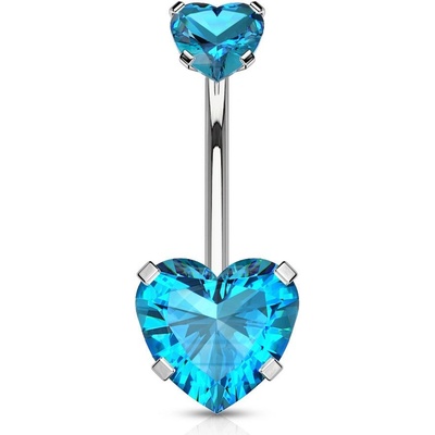 Šperky4U ocelový piercing do pupíku srdíčko BS0006-Q