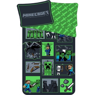 Jerry Fabrics bavlna obliečky Minecraft Survival Mode 140x200 70x90
