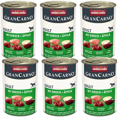Animonda Gran Carno Adult jelení maso + jablka 6 x 400 g