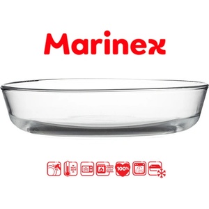 Marinex Овална тава за печене от закалено йенско стъкло 30/21/6см -2.4л (6345)