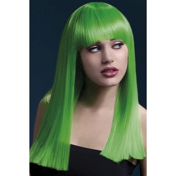 Fever Alexia Wig Neon Green Long Blunt Cut with Fringe