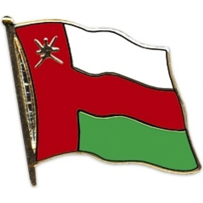 Odznak (pins) 20mm vlajka Omán - farebný