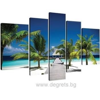 Image 1 of Картина Канава Плажен курорт Сет 5 части
