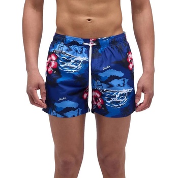 Sundek Бански гащета Sundek Elastic waist in recycled polyester with surfing the heaven print swimming shorts - Blue (Electro Blue)