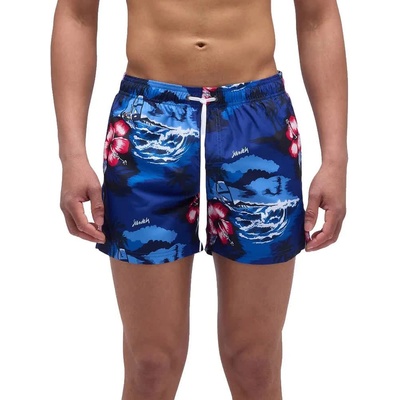 Sundek Бански гащета Sundek Elastic waist in recycled polyester with surfing the heaven print swimming shorts - Blue (Electro Blue)