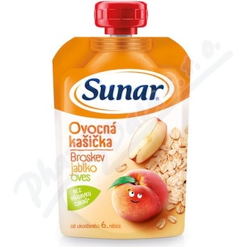 Sunar Ovocná Kašička Broskev Jablko Ovesné Vl.120 g