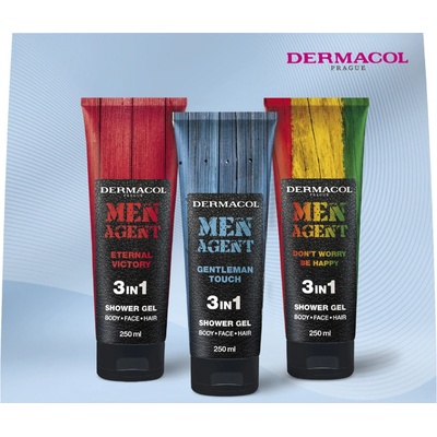 Dermacol Men Agent mix sprchových gelů - 3 x Sprchový gel 250 ml – Zboží Mobilmania