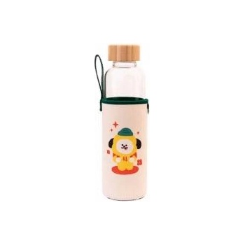 BT21 Бутилка за вода Line Friends BT21 Chimmy, 500 ml, капак, многоцветна