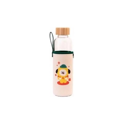 BT21 Бутилка за вода Line Friends BT21 Chimmy, 500 ml, капак, многоцветна