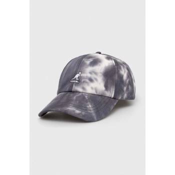 Kangol Памучна шапка с козирка Kangol в сиво с десен (K4360.SM082)