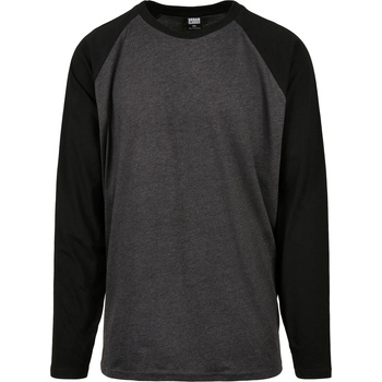 Urban Classics Мъжка блуза Urban Classics LS в сиво и черно charcoal/blackUB-TB3834-01166 - Сив, размер XL