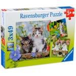 Ravensburger Пъзел Ravensburger от 3 x 49 части - Котета (08046) - ozone