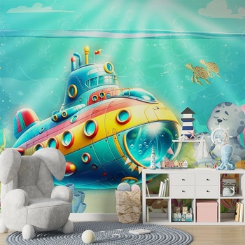 Image 1 of Art Gift Decor Детски Фототапет - Шарена подводница