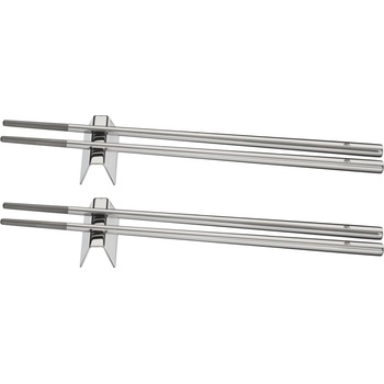 WMF Пръчици за хранене nuova, комплект от 4 бр. , сребърен, неръждаема стомана, wmf (wm1292106042)