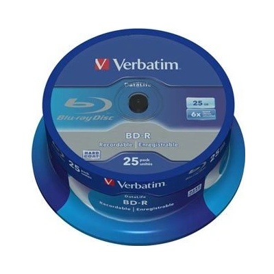 VERBATIM BD-R SL (6x, 25GB),NON-ID, 25 cake (43837)