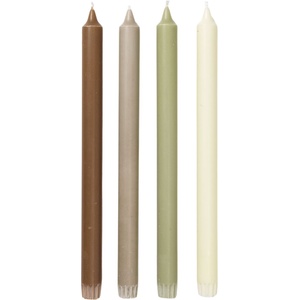 ferm LIVING Свещи Pure зелено-кафеви 4 бр (1104269777)