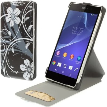 Image 1 of Sony Xperia Z2 Beautiful Flowers Флип Калъф + Протектор