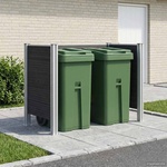 vidaXL Оградка за кошче Сиво 161 x 85 x 115 см Алуминий и WPC (3429265)