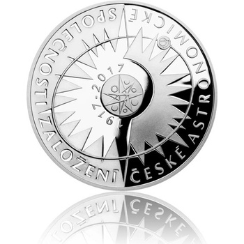 Česká mincovna stříbrná mince 200 Kč 2017 Založení České astronomické společnosti proof 13 g