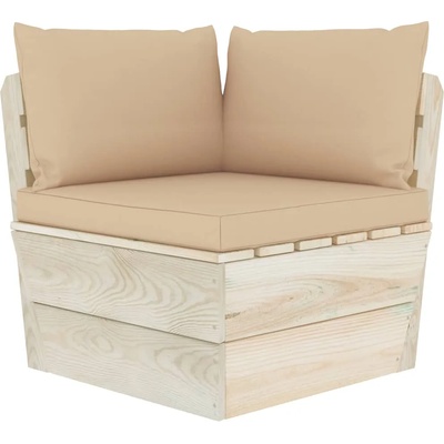 vidaXL Палетни възглавници, 3 бр, бежови, Оксфорд плат (315067)