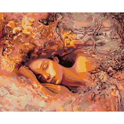 zuty Malování podle čísel Spící žena 100 x 80 cm bez rám u a bez vypnutí plátna 8596530023180