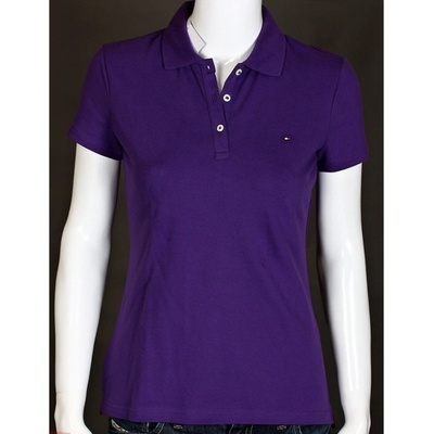 Tommy Hilfiger dámské polo tričko fialové