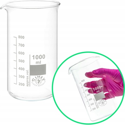 Vysoká kádinka bez ucha Simax sklo 1000 ml