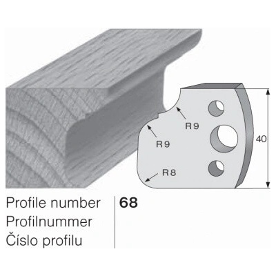 IGM profil 068 - pár omezovačů 40x4mm SP