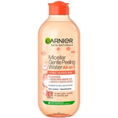 Garnier Skin Naturals Micellar Gentle Peeling Water 400 ml мицеларна вода с ексфолиращ ефект за жени