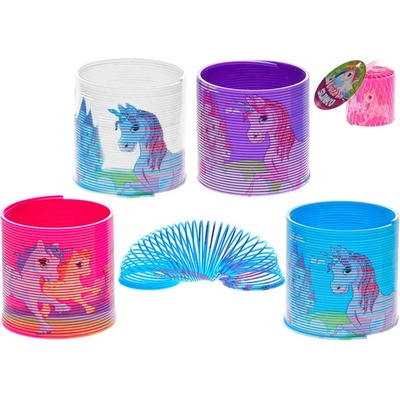 Spirála jednorožci 6,2x6 cm mix barev bílá, růžová, fialová, modrá