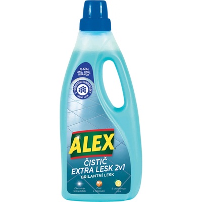 Alex Extra lesk 2v1 čistící prostředek na dlažbu, mramor a lino 750 ml modrá