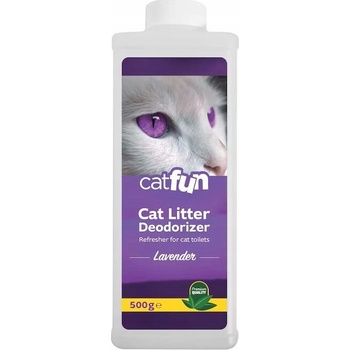 Granulát Catfun neutralizátor pachov do záchodu mačky s vôňou levandule 500 g