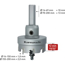 Karnasch 201020180 | Korunkový vrták 180 mm EASY-CUT 5