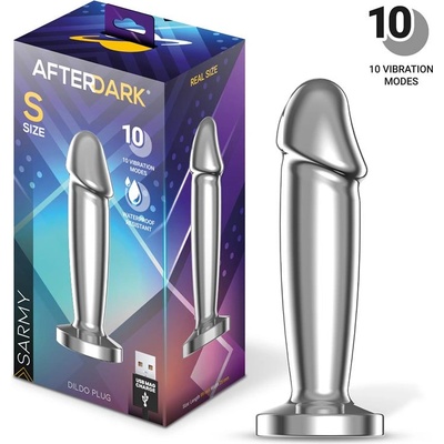 Afterdark Sarmy Metal Vibrating Dildo Plug Size S