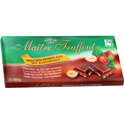 Maitre Truffout mléčná s lískovými ořechy 100 g