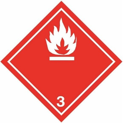 Značka ADR č. 3, magnetická fólie 0,5 mm (25 x 25 cm)