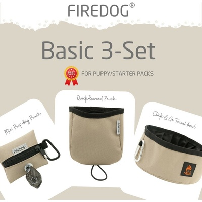 Firedog Basic 3-Set nylon béžový
