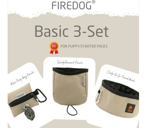 Firedog Basic 3-Set nylon béžový