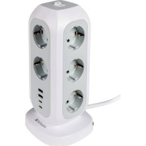Verbatim EUPT-01 EU Power Tower 11 AC with 2 x USB-C / 2 x USB-A (49547)