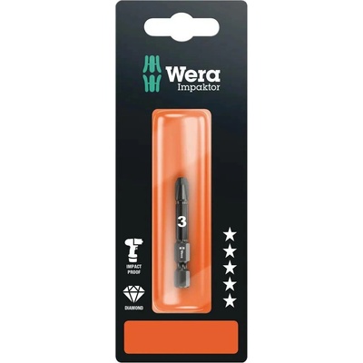 Wera 855/4 IMP DC Impaktor Bity SB PZ 3 x 50 mm 073962