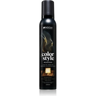 Indola Color Style Mousse tónovací pěna na vlasy odstín Medium Blonde 200 ml