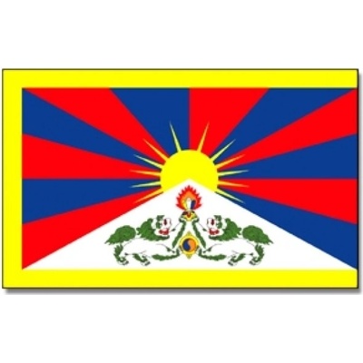 Vlajka Tibet 30 x 45 cm na tyčce
