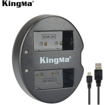 KingMa Зарядно за батерия NP-W126 за Fuji X-T100, X-T200, X100F, X100V, X-S10, X-A5, X-A10, X-E4, X-Pro2, X-Pro3, X-T1, X-T2, X-T3, X-T10, X-T20, X-T30, X-T30 II